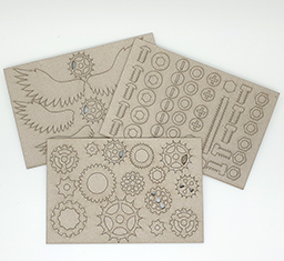 Steampunk embellishments - 3 sheets - 180mm x 120mm